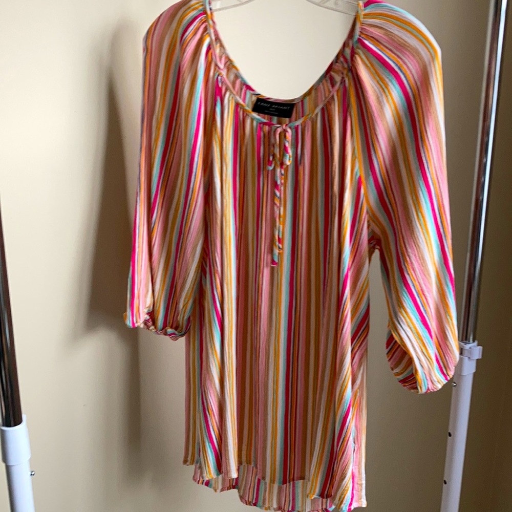 Lane Bryant blouse 2X colorful striped